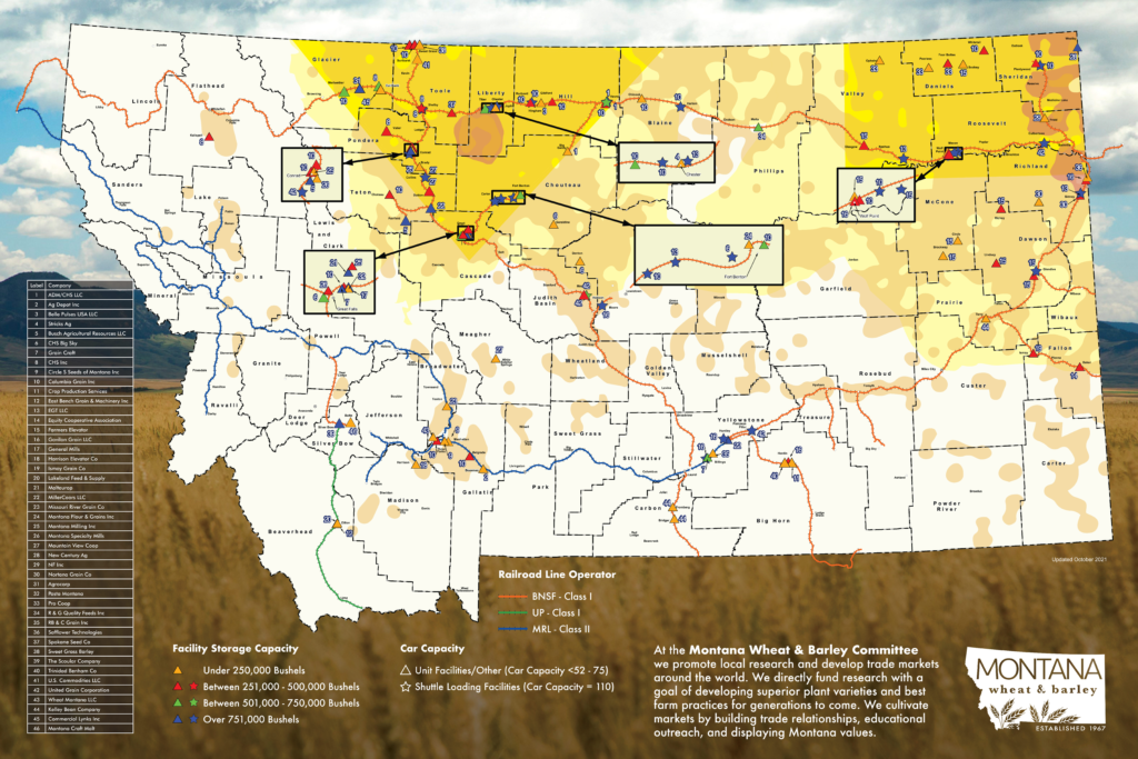 wheat montana map