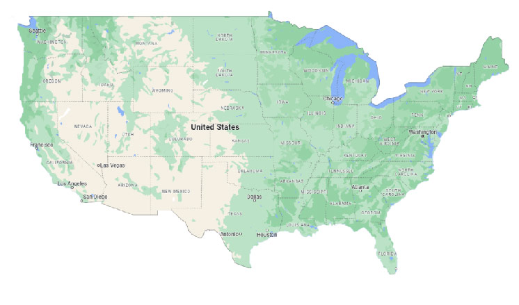 Map of the United States